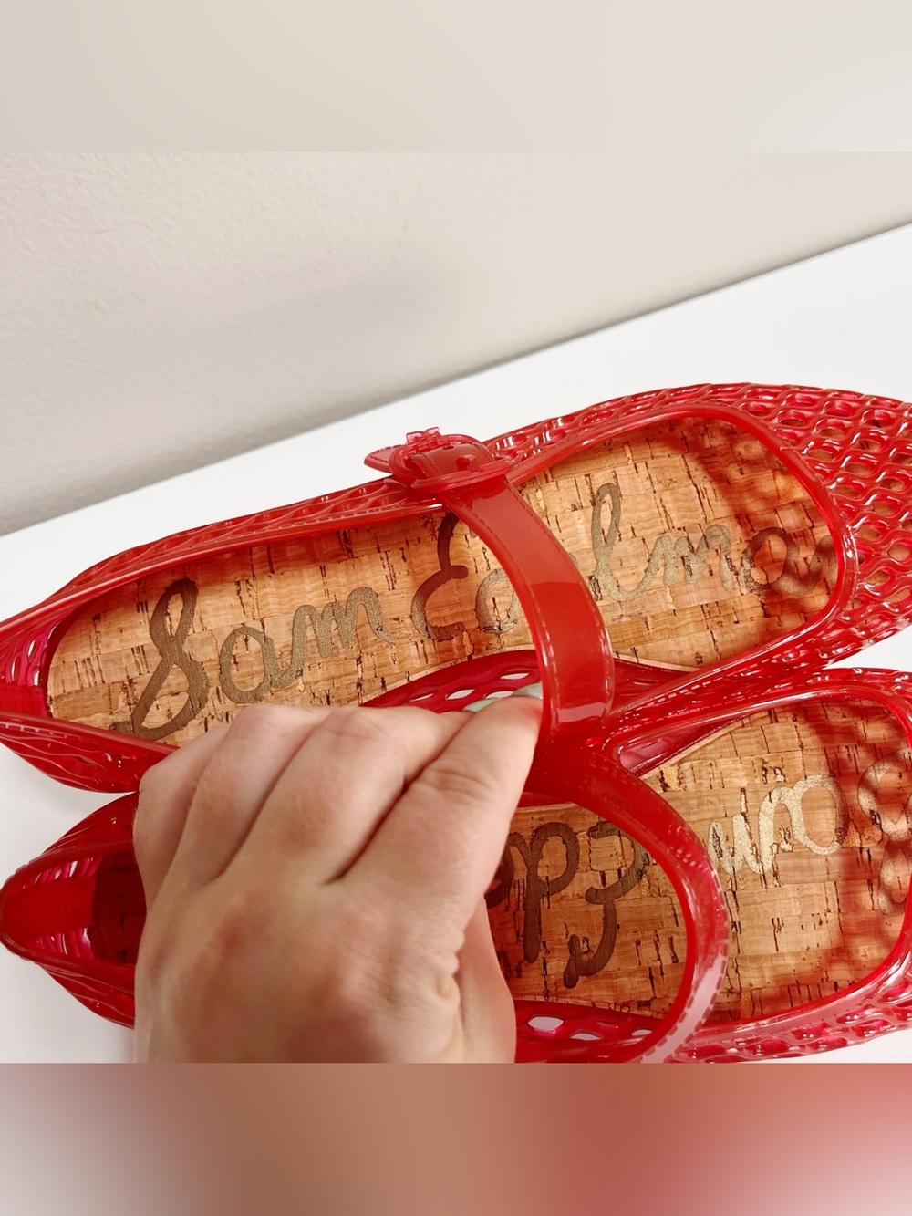 Sam Edelman NWOB Michaela Jelly Mary Jane Flat Shoes Size 10 Retro 90s Y2K - Picture 9 of 14